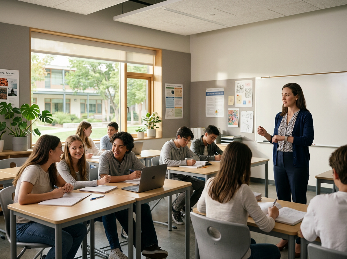 Ein ruhiges Klassenzimmer &mdash; diskret überwacht, ohne Audio oder Bilder