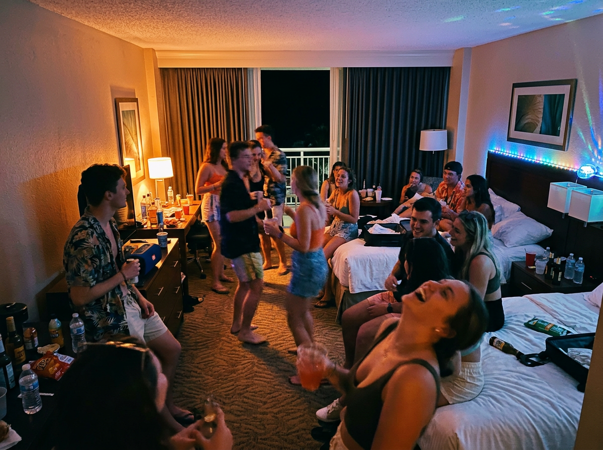 Lärmüberwachung in einem Hotelzimmer
